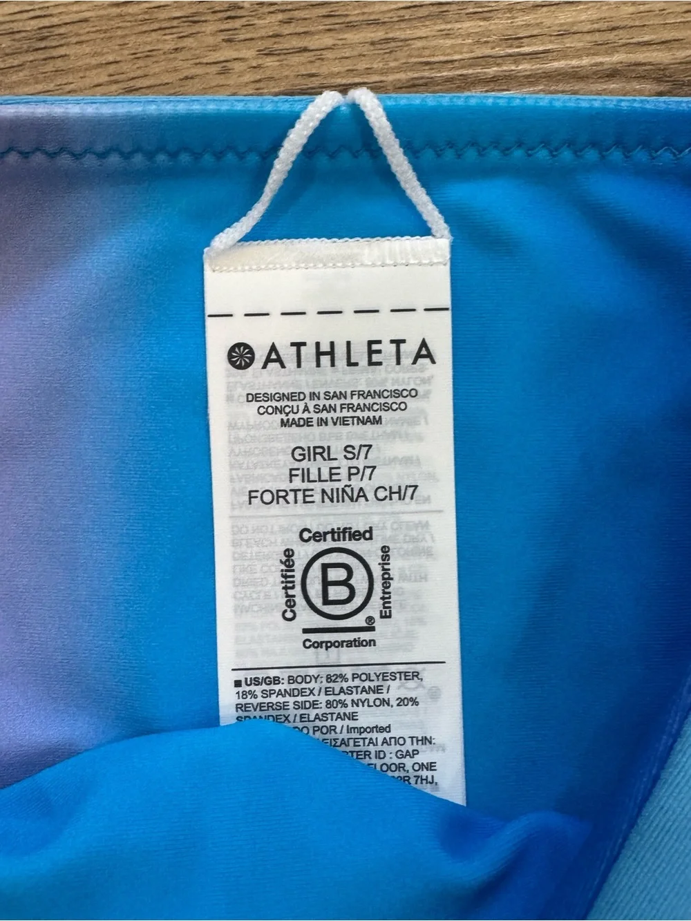 Athleta Girls Blue & Teal Gradient Bikini Bottoms